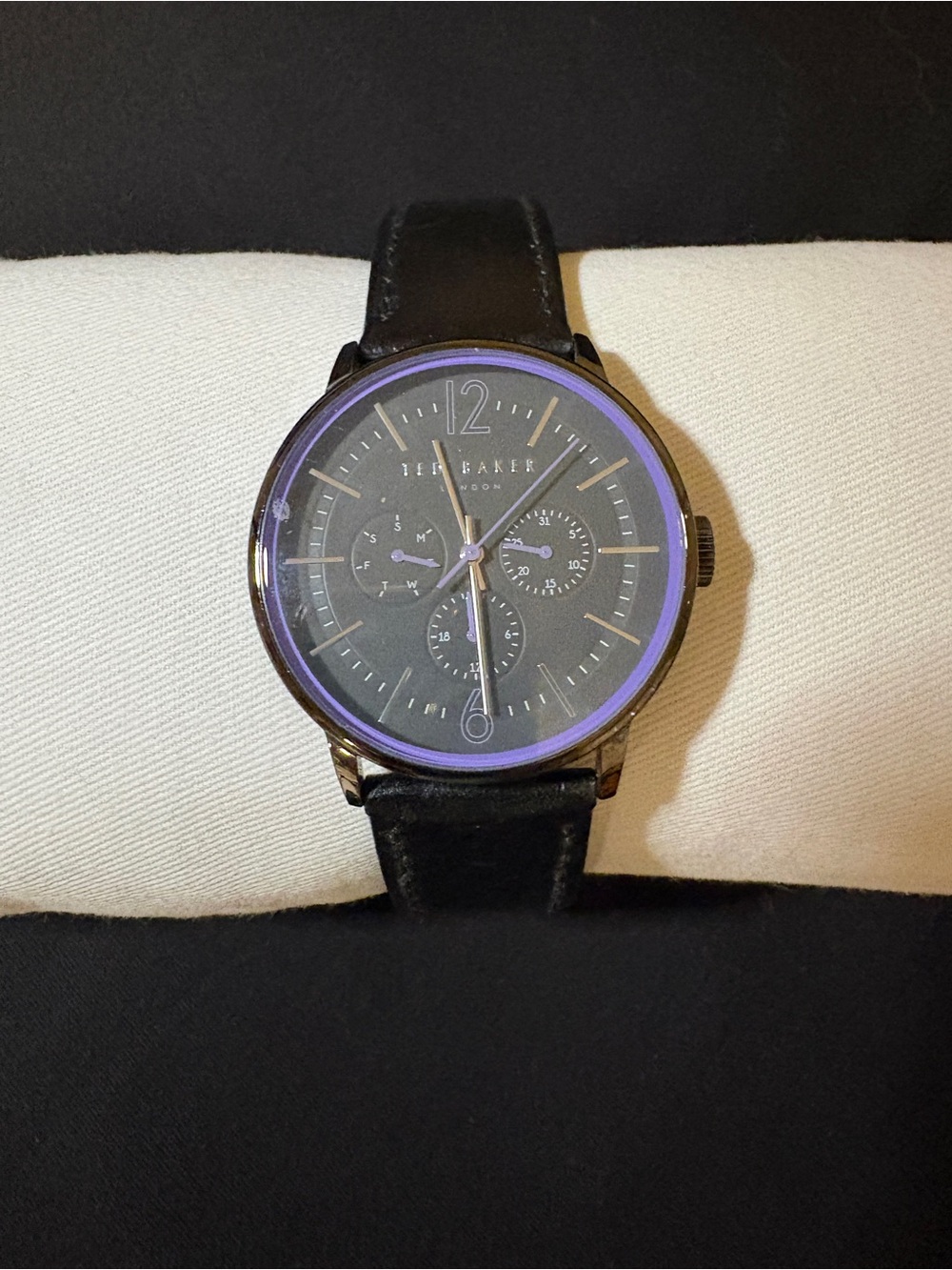 Ted Baker Black Watch with Purple Accent